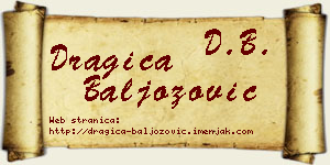 Dragica Baljozović vizit kartica